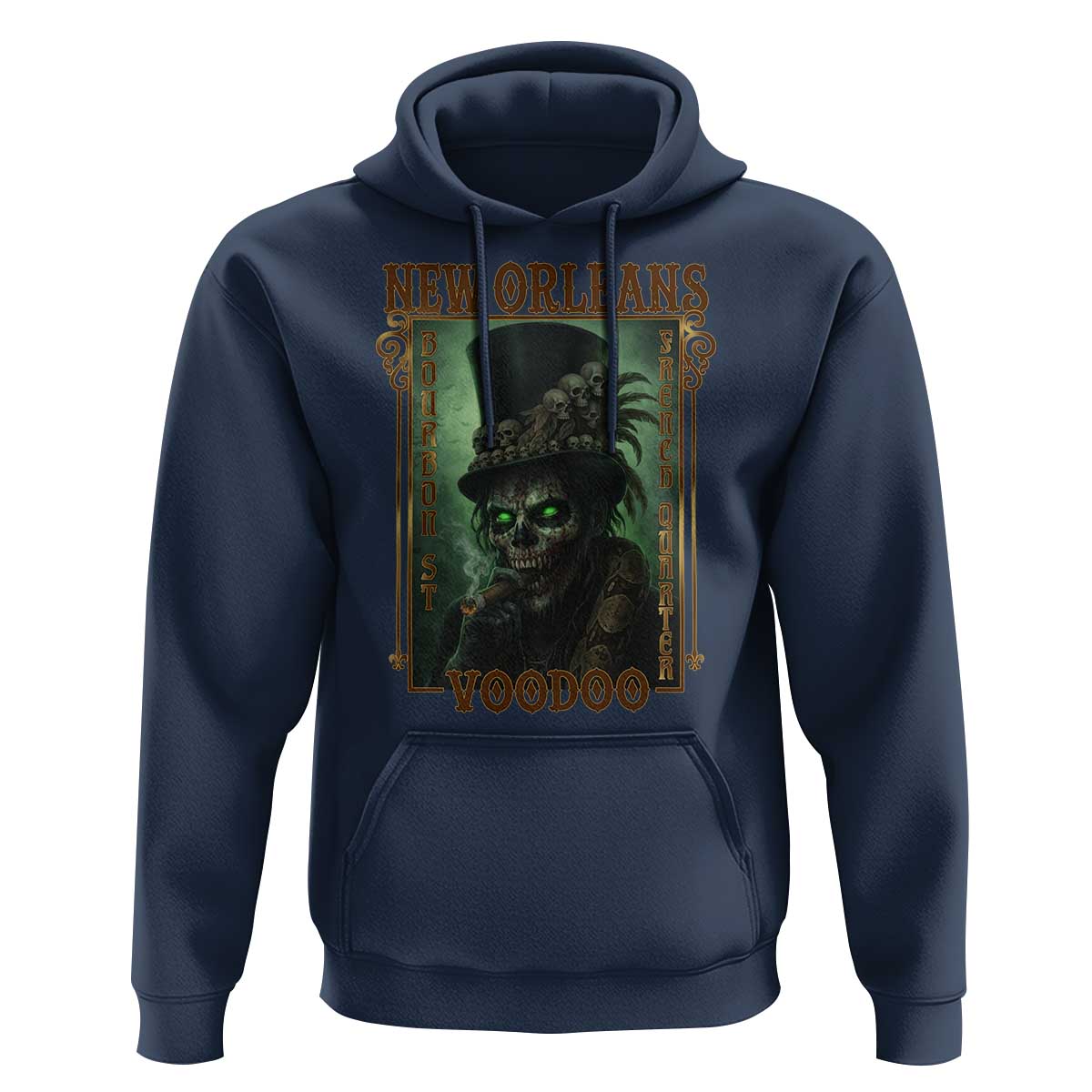 New Orleans Voodoo Hoodie Bourbon Street French Quarter Creepy Occult Lover