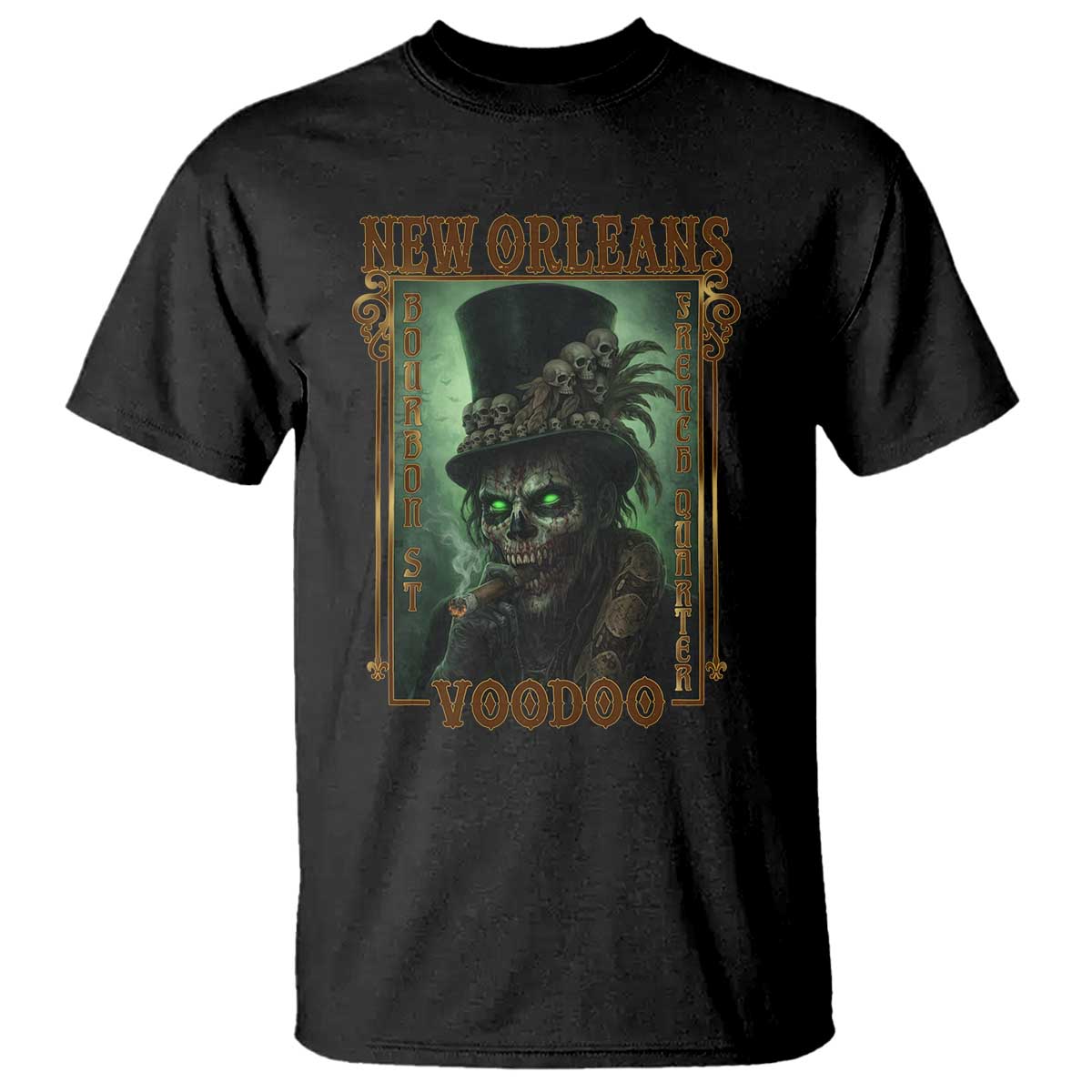 New Orleans Voodoo T Shirt Bourbon Street French Quarter Creepy Occult Lover