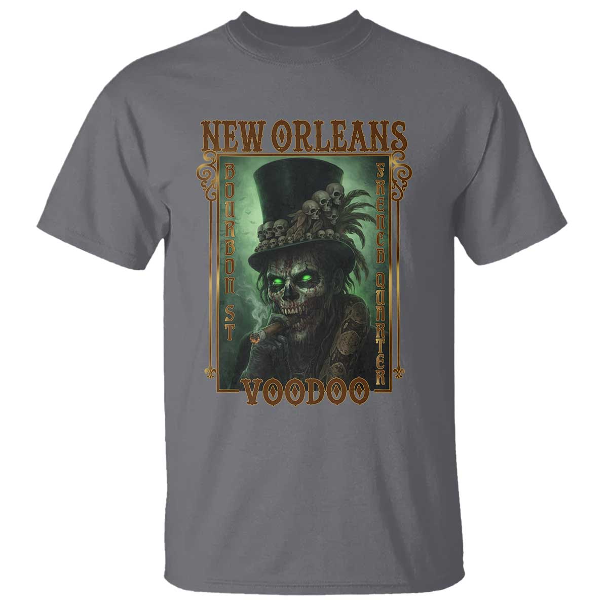 New Orleans Voodoo T Shirt Bourbon Street French Quarter Creepy Occult Lover