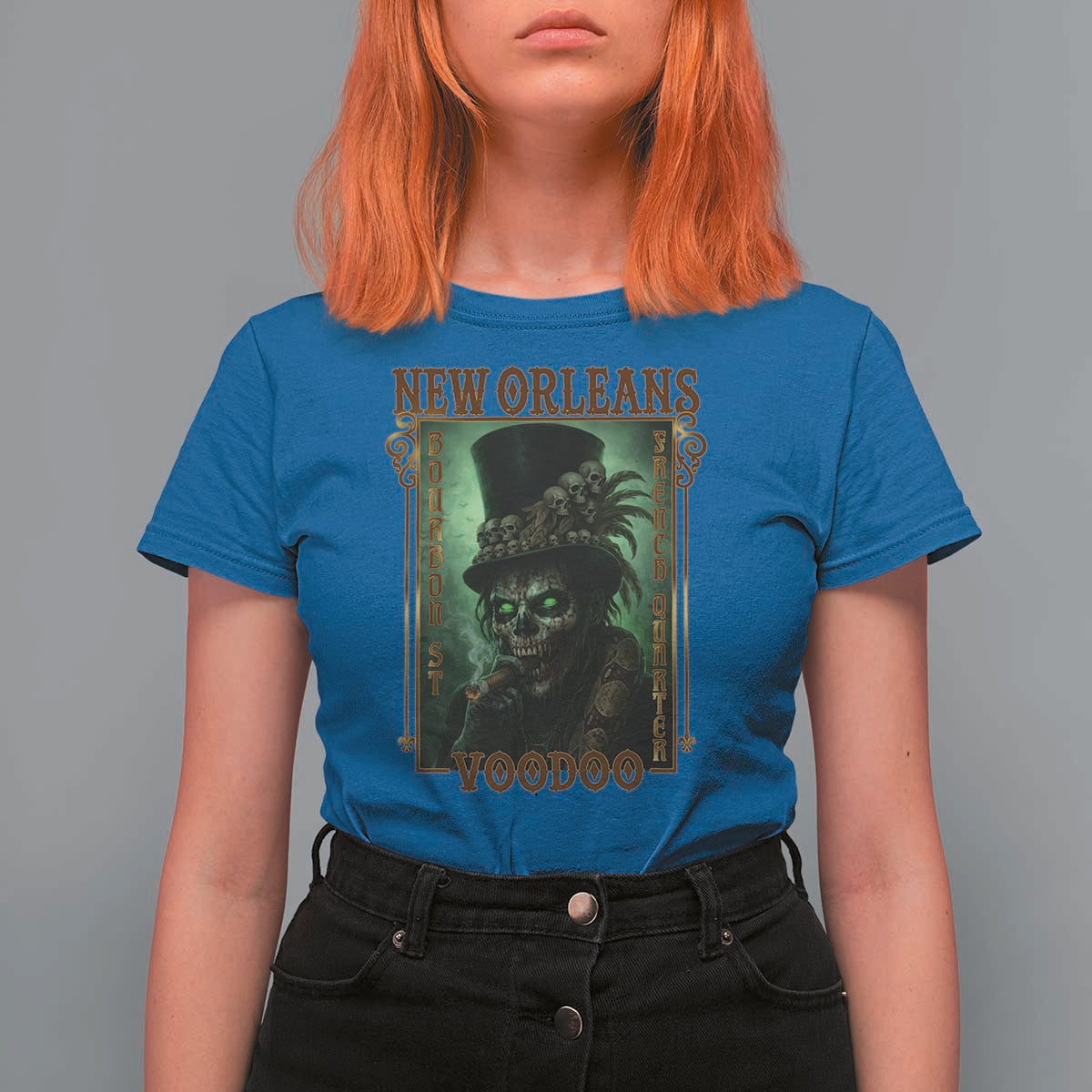 New Orleans Voodoo T Shirt For Women Bourbon Street French Quarter Creepy Occult Lover