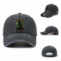 New Orleans Voodoo Washed Cotton Baseball Cap Bourbon Street French Quarter Creepy Occult Lover