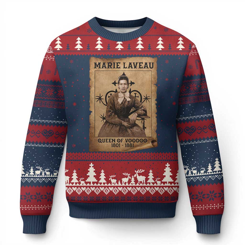 Marie Laveau Ugly Christmas Sweater Queen Of  Voodoo New Orleans Hoodoo Rootwork