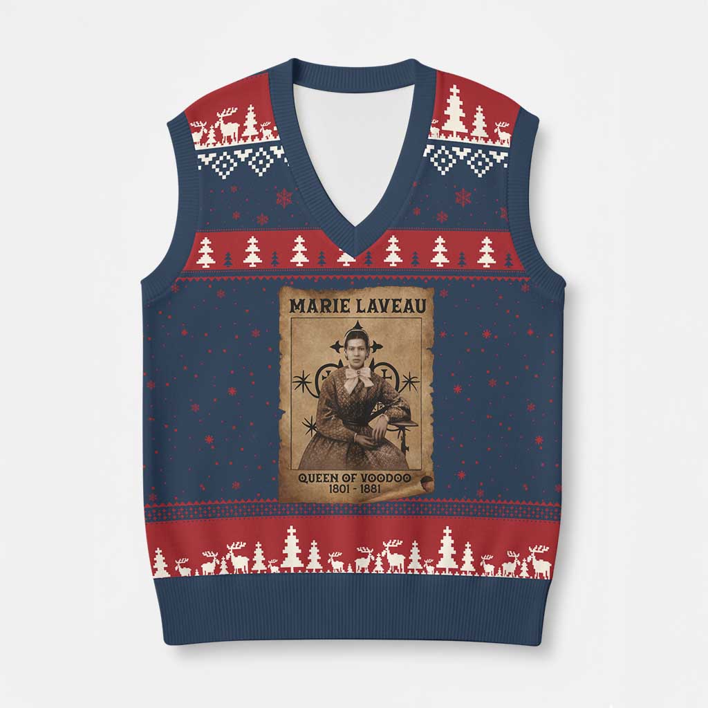 Marie Laveau V-Neck Knit Sweater Vest Queen Of  Voodoo New Orleans Hoodoo Rootwork