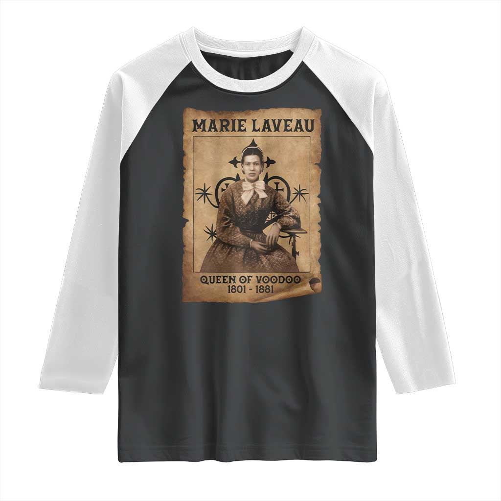 Marie Laveau Raglan Shirt Queen Of  Voodoo New Orleans Hoodoo Rootwork