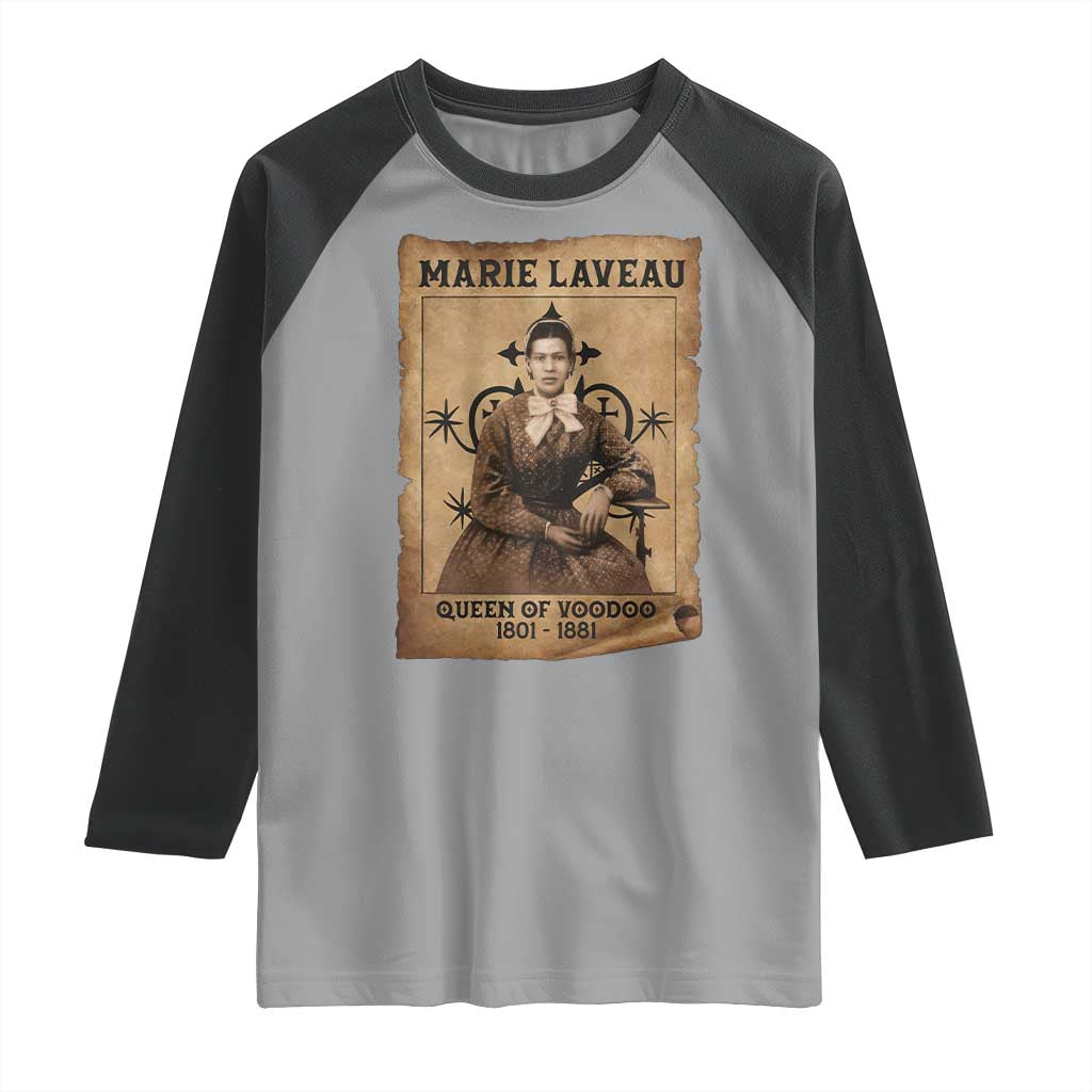 Marie Laveau Raglan Shirt Queen Of  Voodoo New Orleans Hoodoo Rootwork