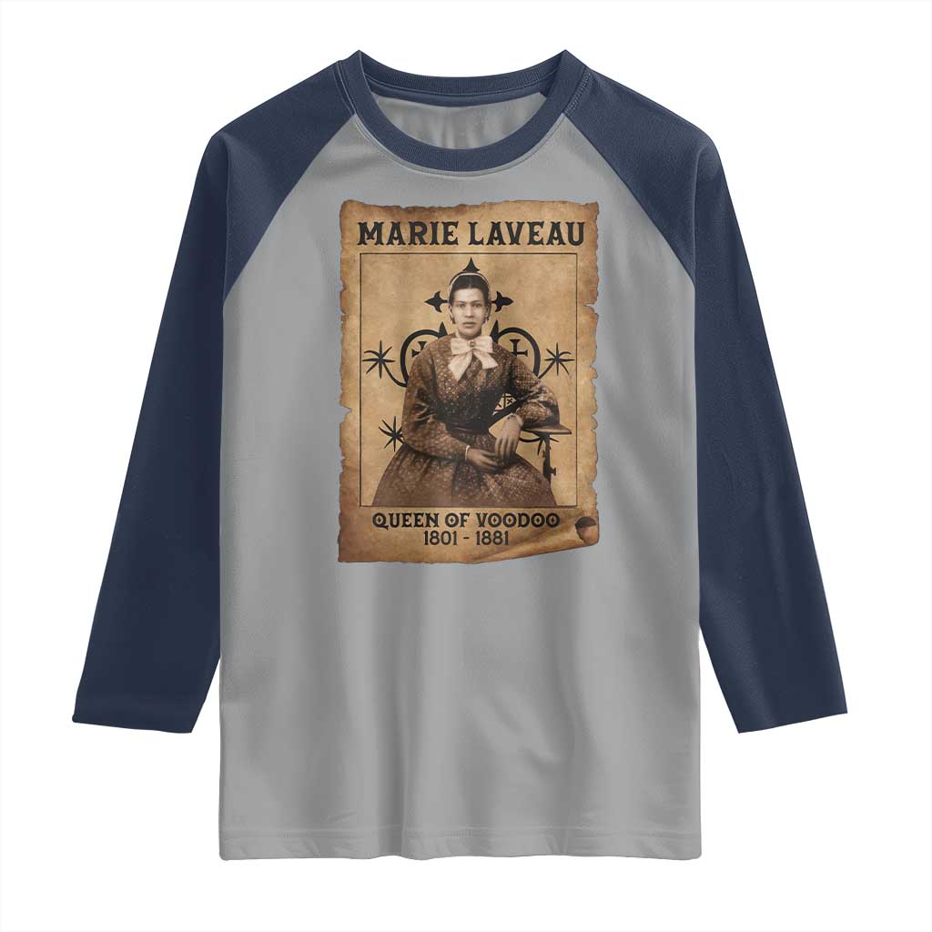 Marie Laveau Raglan Shirt Queen Of  Voodoo New Orleans Hoodoo Rootwork