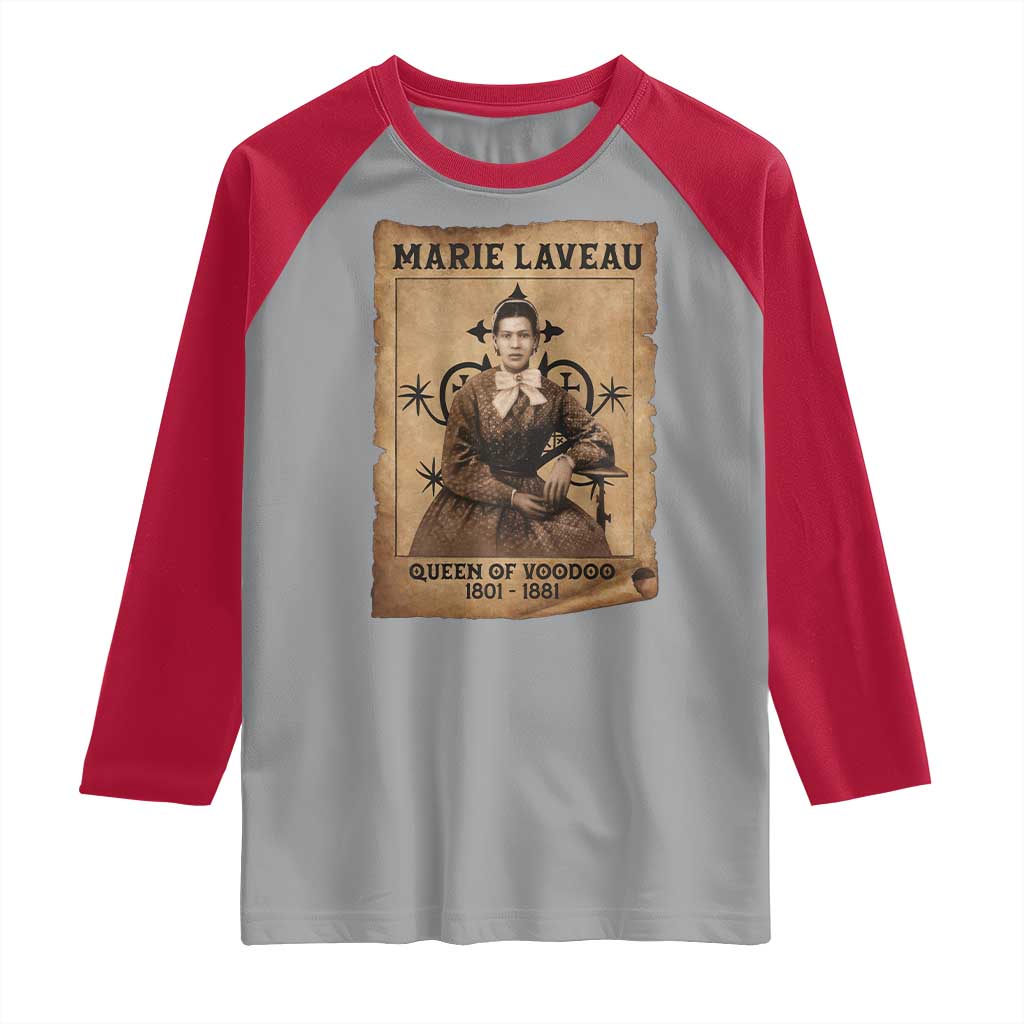 Marie Laveau Raglan Shirt Queen Of  Voodoo New Orleans Hoodoo Rootwork