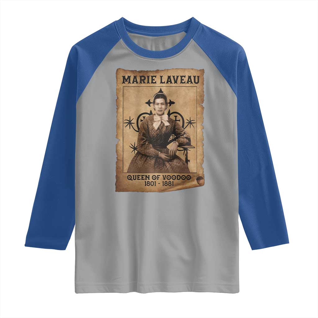 Marie Laveau Raglan Shirt Queen Of  Voodoo New Orleans Hoodoo Rootwork