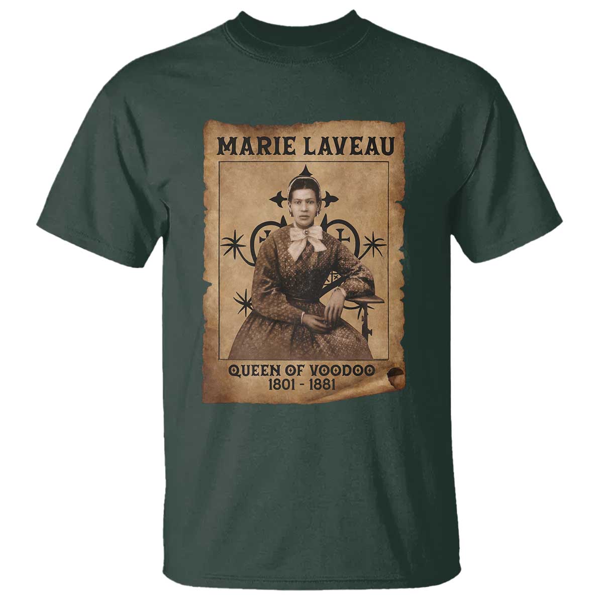Marie Laveau T Shirt Queen Of  Voodoo New Orleans Hoodoo Rootwork