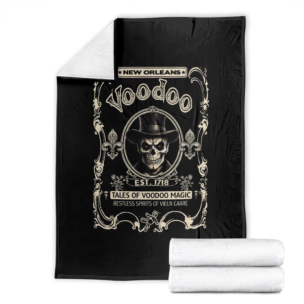 New Orleans Voodoo Throw Blanket Tales Of Voodoo Magic Skull Spooky Hoodoo Rootworker