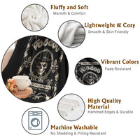 New Orleans Voodoo Throw Blanket Tales Of Voodoo Magic Skull Spooky Hoodoo Rootworker