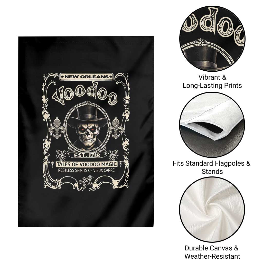 New Orleans Voodoo Garden Flag Tales Of Voodoo Magic Skull Spooky Hoodoo Rootworker