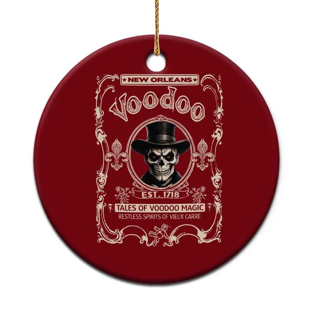 New Orleans Voodoo Ceramic Ornament Tales Of Voodoo Magic Skull Spooky Hoodoo Rootworker