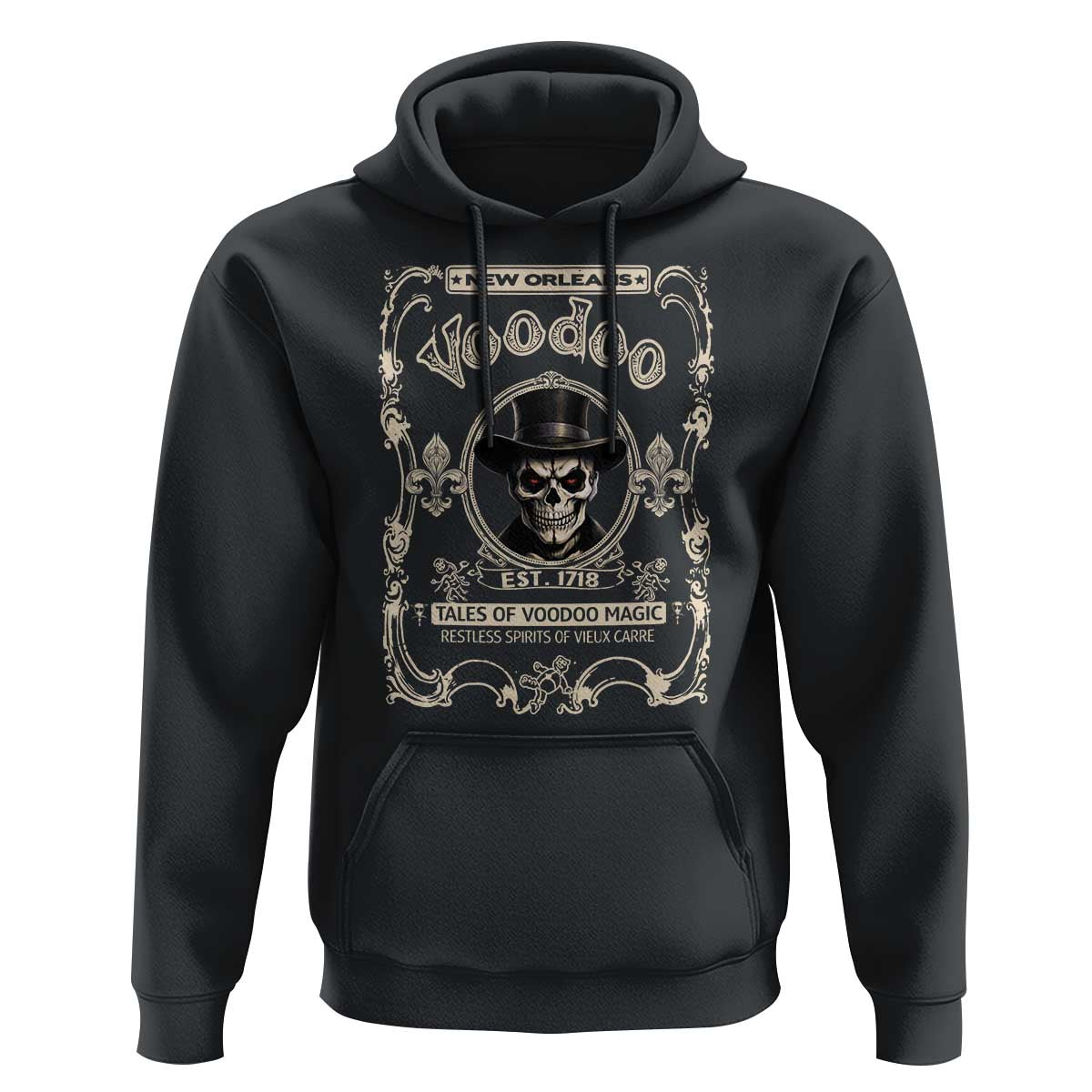 New Orleans Voodoo Hoodie Tales Of Voodoo Magic Skull Spooky Hoodoo Rootworker