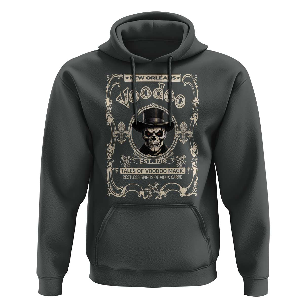 New Orleans Voodoo Hoodie Tales Of Voodoo Magic Skull Spooky Hoodoo Rootworker