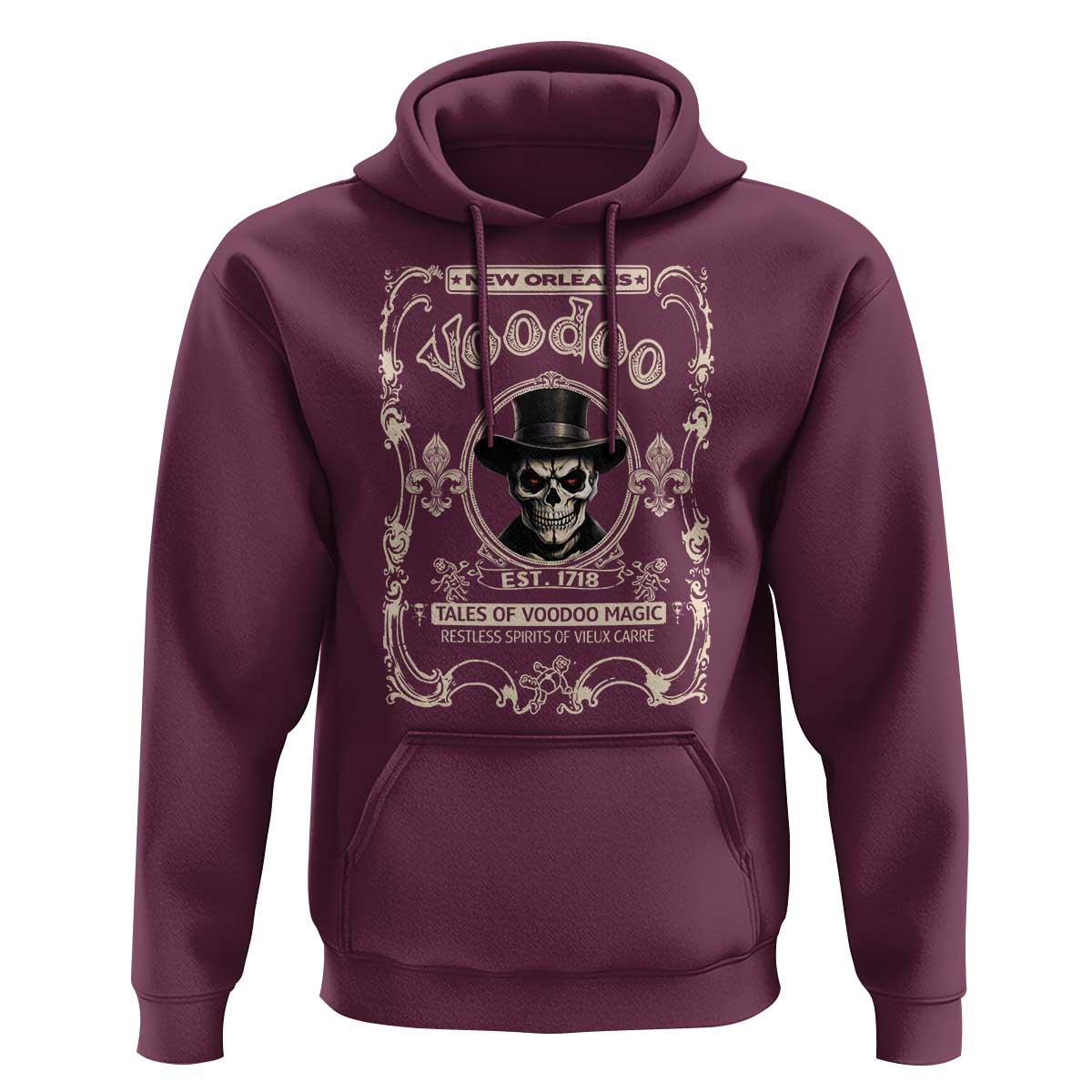 New Orleans Voodoo Hoodie Tales Of Voodoo Magic Skull Spooky Hoodoo Rootworker