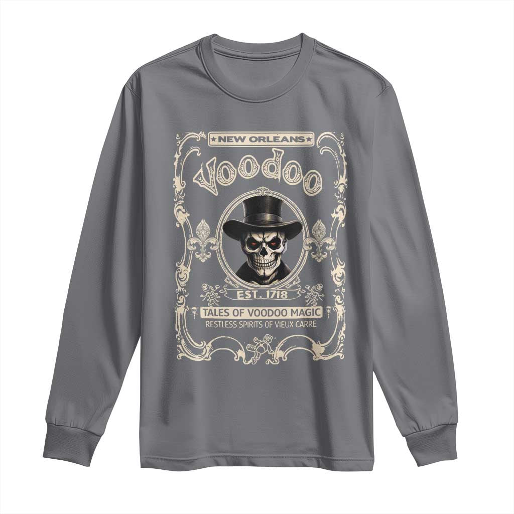 New Orleans Voodoo Long Sleeve Shirt Tales Of Voodoo Magic Skull Spooky Hoodoo Rootworker