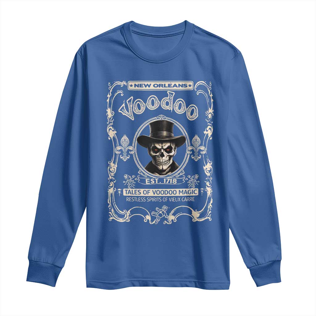 New Orleans Voodoo Long Sleeve Shirt Tales Of Voodoo Magic Skull Spooky Hoodoo Rootworker