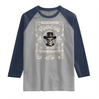 New Orleans Voodoo Raglan Shirt Tales Of Voodoo Magic Skull Spooky Hoodoo Rootworker