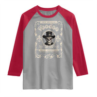 New Orleans Voodoo Raglan Shirt Tales Of Voodoo Magic Skull Spooky Hoodoo Rootworker
