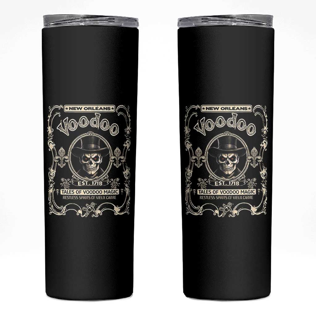 New Orleans Voodoo Skinny Tumbler Tales Of Voodoo Magic Skull Spooky Hoodoo Rootworker