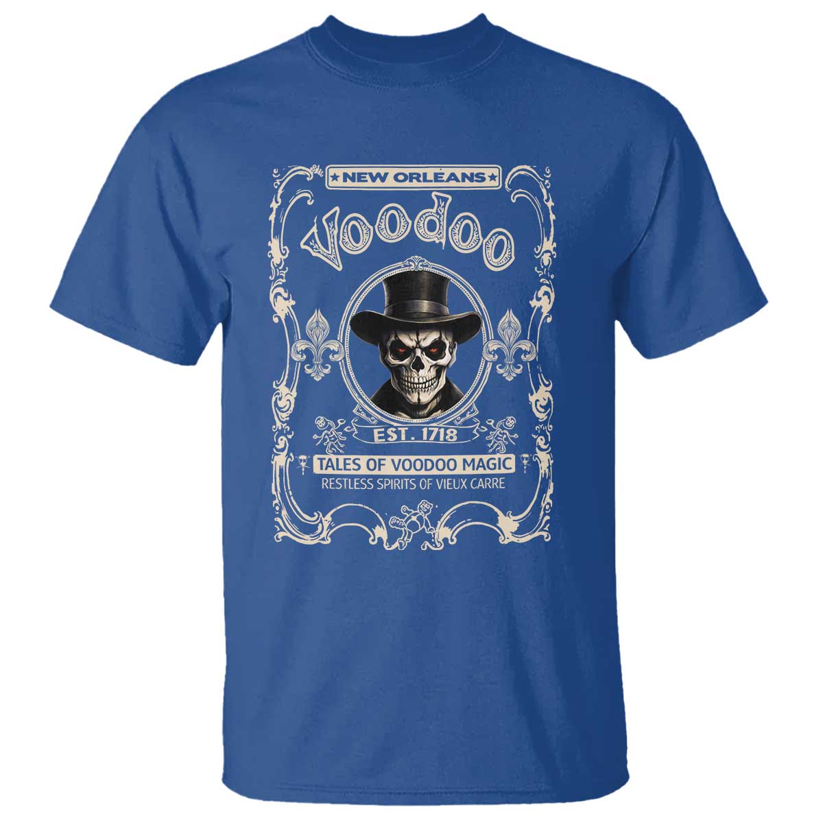 New Orleans Voodoo T Shirt Tales Of Voodoo Magic Skull Spooky Hoodoo Rootworker