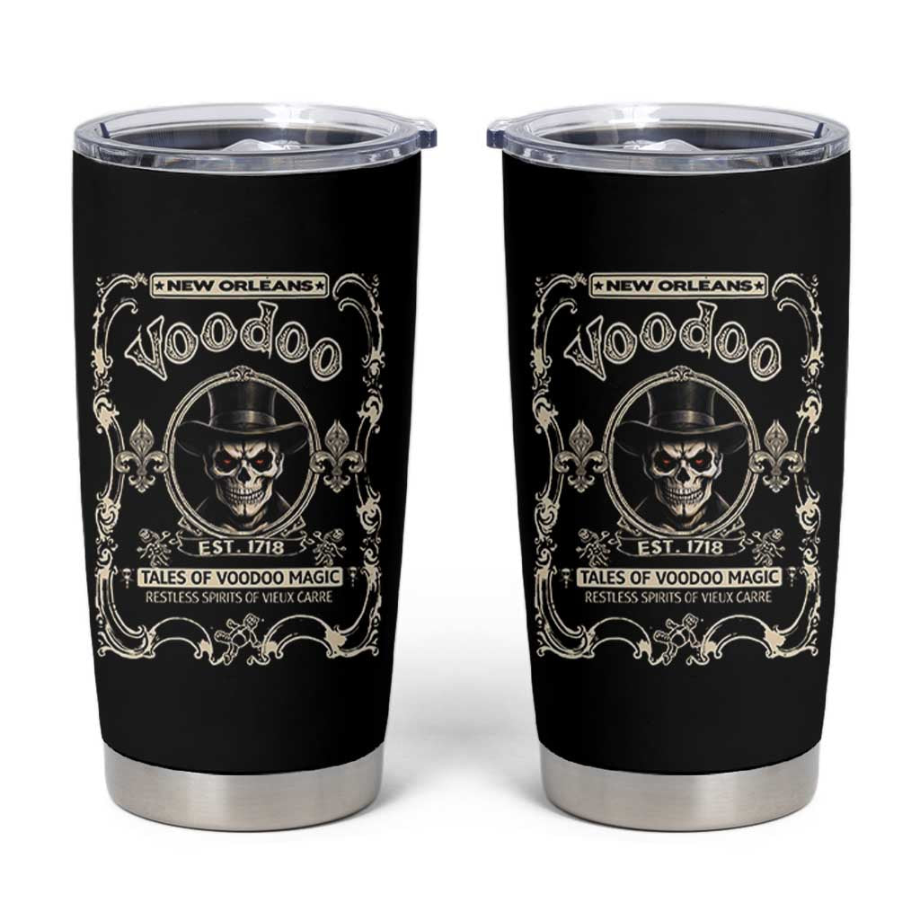 New Orleans Voodoo Tumbler Cup Tales Of Voodoo Magic Skull Spooky Hoodoo Rootworker