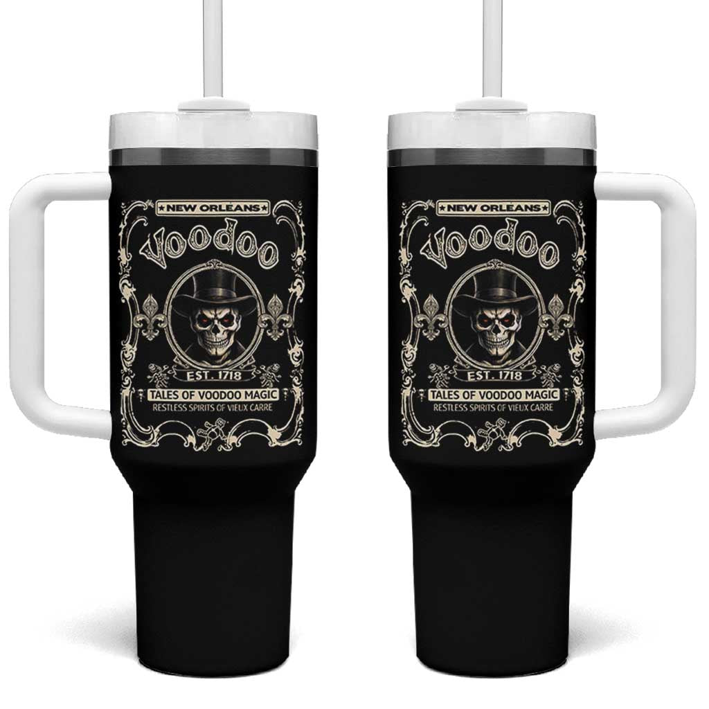 New Orleans Voodoo Tumbler With Handle Tales Of Voodoo Magic Skull Spooky Hoodoo Rootworker