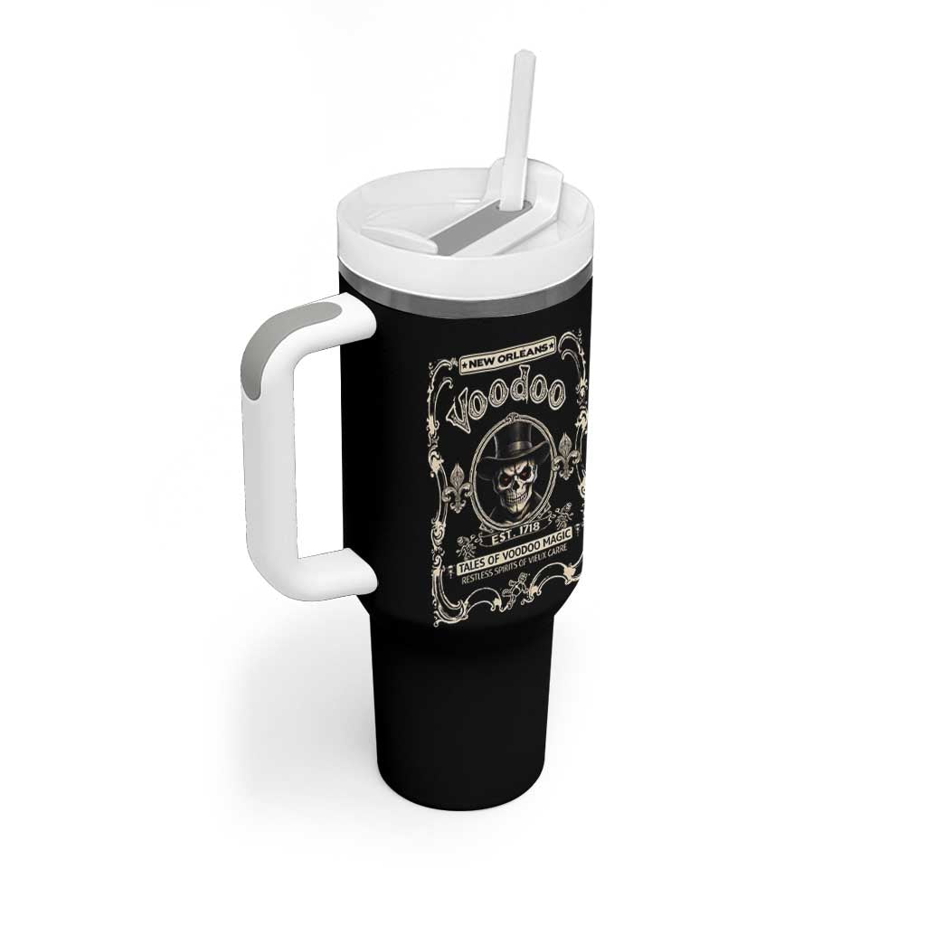 New Orleans Voodoo Tumbler With Handle Tales Of Voodoo Magic Skull Spooky Hoodoo Rootworker