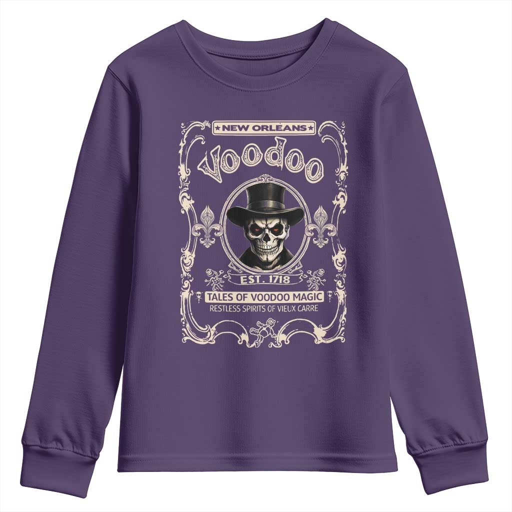 New Orleans Voodoo Youth Sweatshirt Tales Of Voodoo Magic Skull Spooky Hoodoo Rootworker