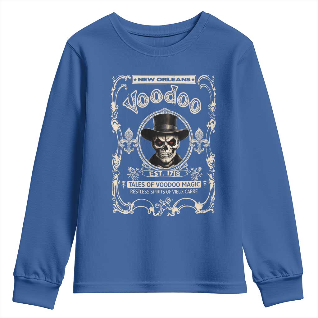 New Orleans Voodoo Youth Sweatshirt Tales Of Voodoo Magic Skull Spooky Hoodoo Rootworker