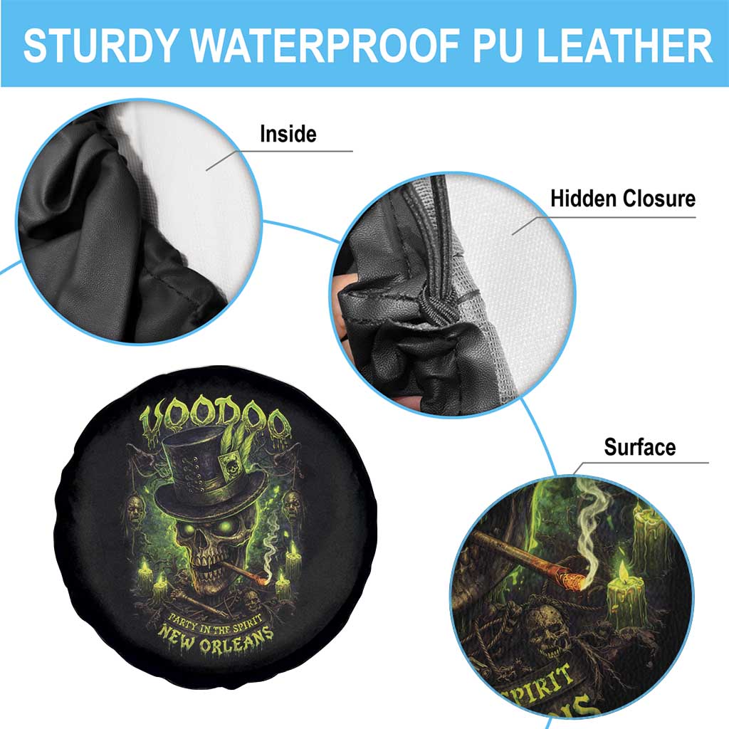 Louisiana Voodoo Skull Spare Tire Cover Party In The Spirit New Orleans Creepy Occult Lover