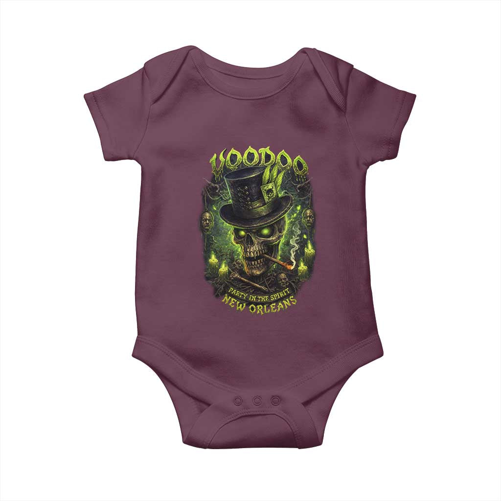 Louisiana Voodoo Skull Baby Onesie Party In The Spirit New Orleans Creepy Occult Lover