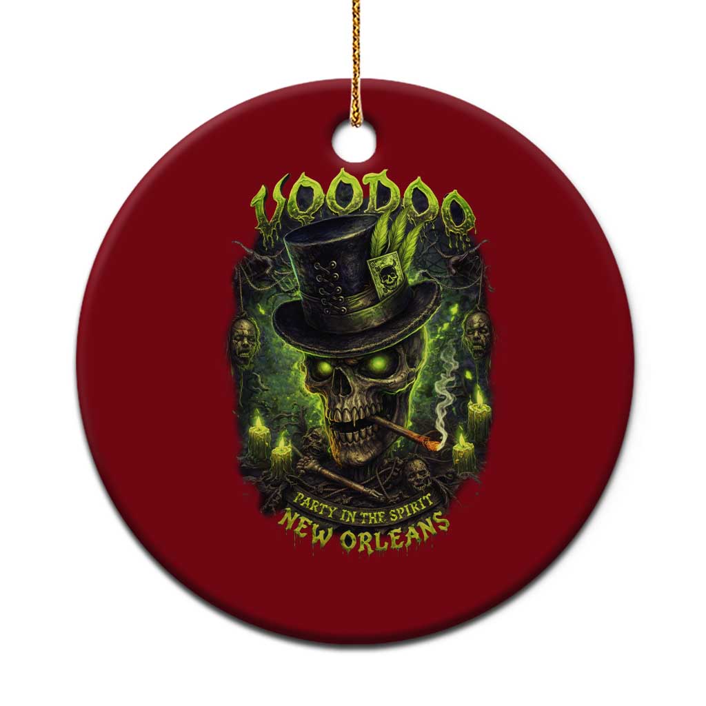 Louisiana Voodoo Skull Ceramic Ornament Party In The Spirit New Orleans Creepy Occult Lover