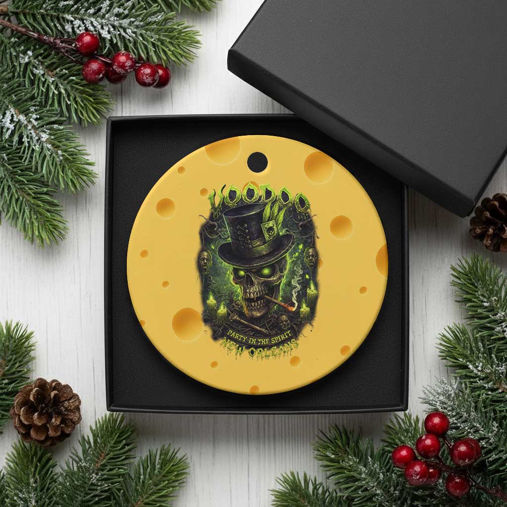 Louisiana Voodoo Skull Ceramic Ornament Party In The Spirit New Orleans Creepy Occult Lover