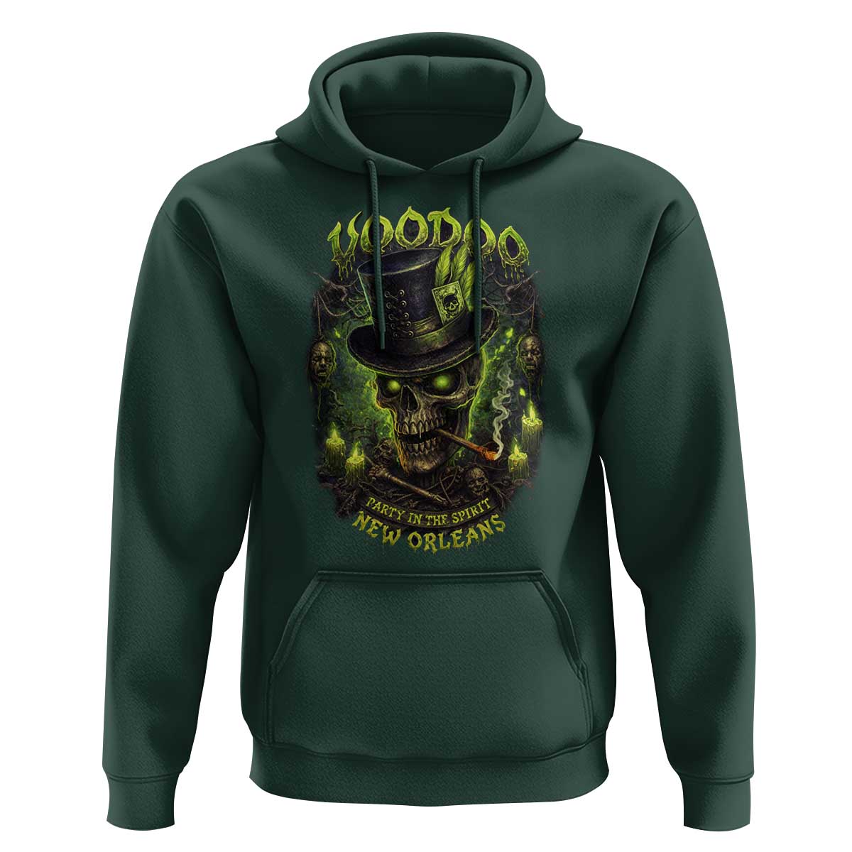 Louisiana Voodoo Skull Hoodie Party In The Spirit New Orleans Creepy Occult Lover