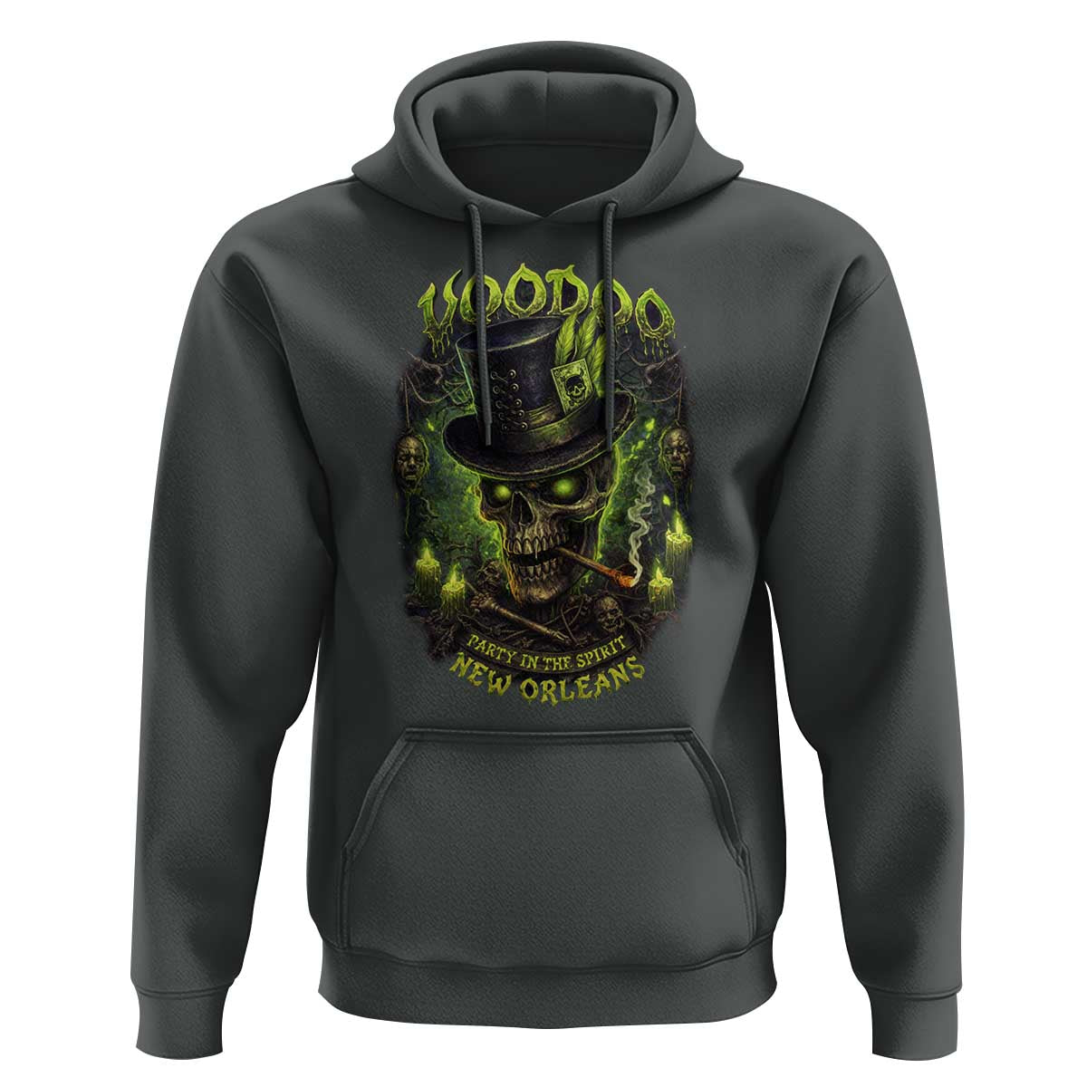 Louisiana Voodoo Skull Hoodie Party In The Spirit New Orleans Creepy Occult Lover