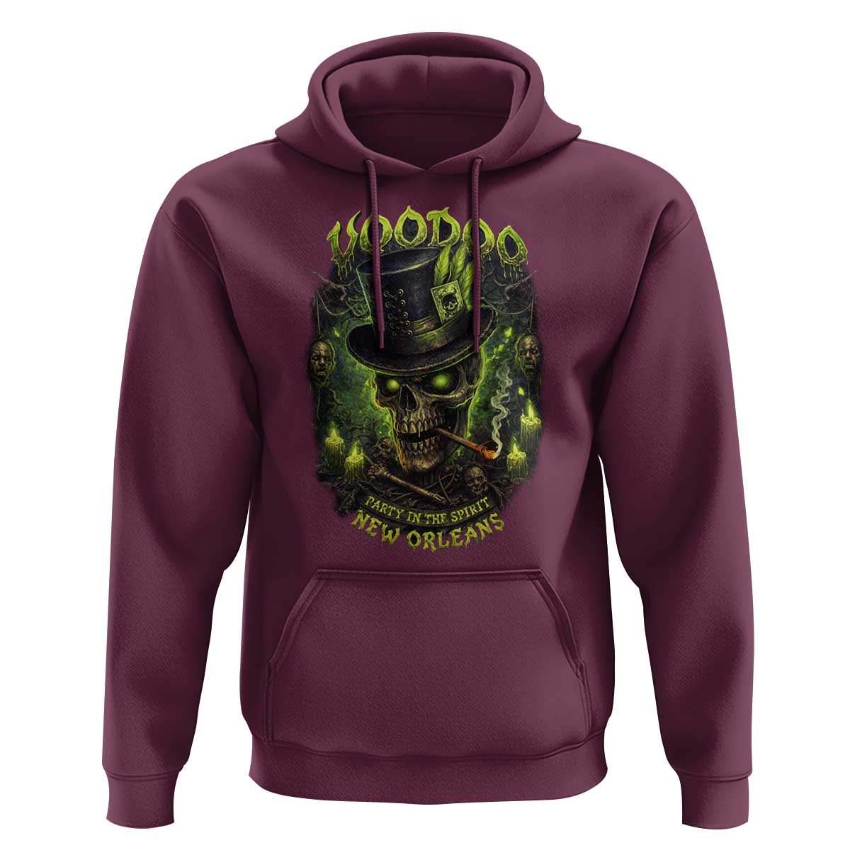 Louisiana Voodoo Skull Hoodie Party In The Spirit New Orleans Creepy Occult Lover