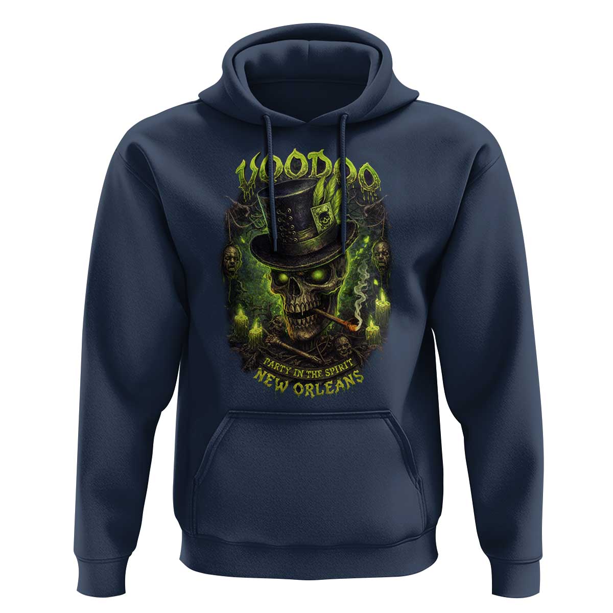 Louisiana Voodoo Skull Hoodie Party In The Spirit New Orleans Creepy Occult Lover