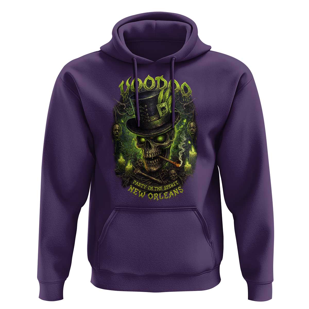 Louisiana Voodoo Skull Hoodie Party In The Spirit New Orleans Creepy Occult Lover