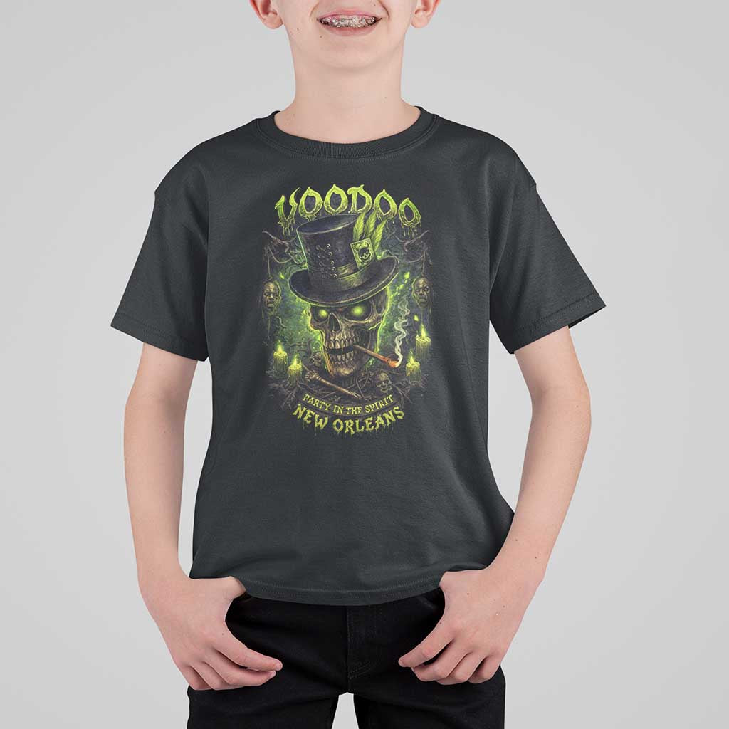 Louisiana Voodoo Skull T Shirt For Kid Party In The Spirit New Orleans Creepy Occult Lover