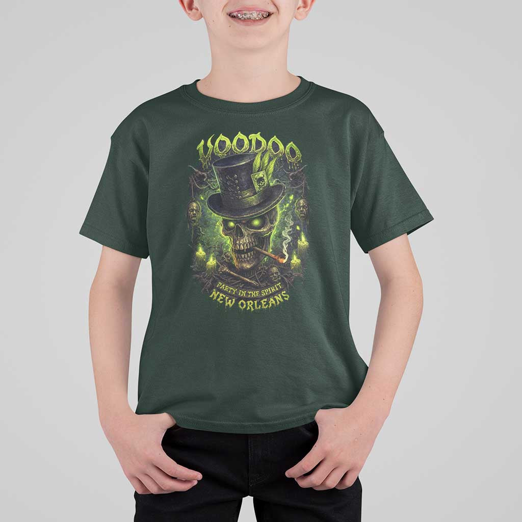 Louisiana Voodoo Skull T Shirt For Kid Party In The Spirit New Orleans Creepy Occult Lover
