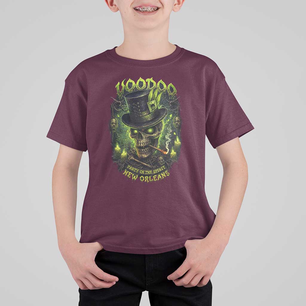 Louisiana Voodoo Skull T Shirt For Kid Party In The Spirit New Orleans Creepy Occult Lover