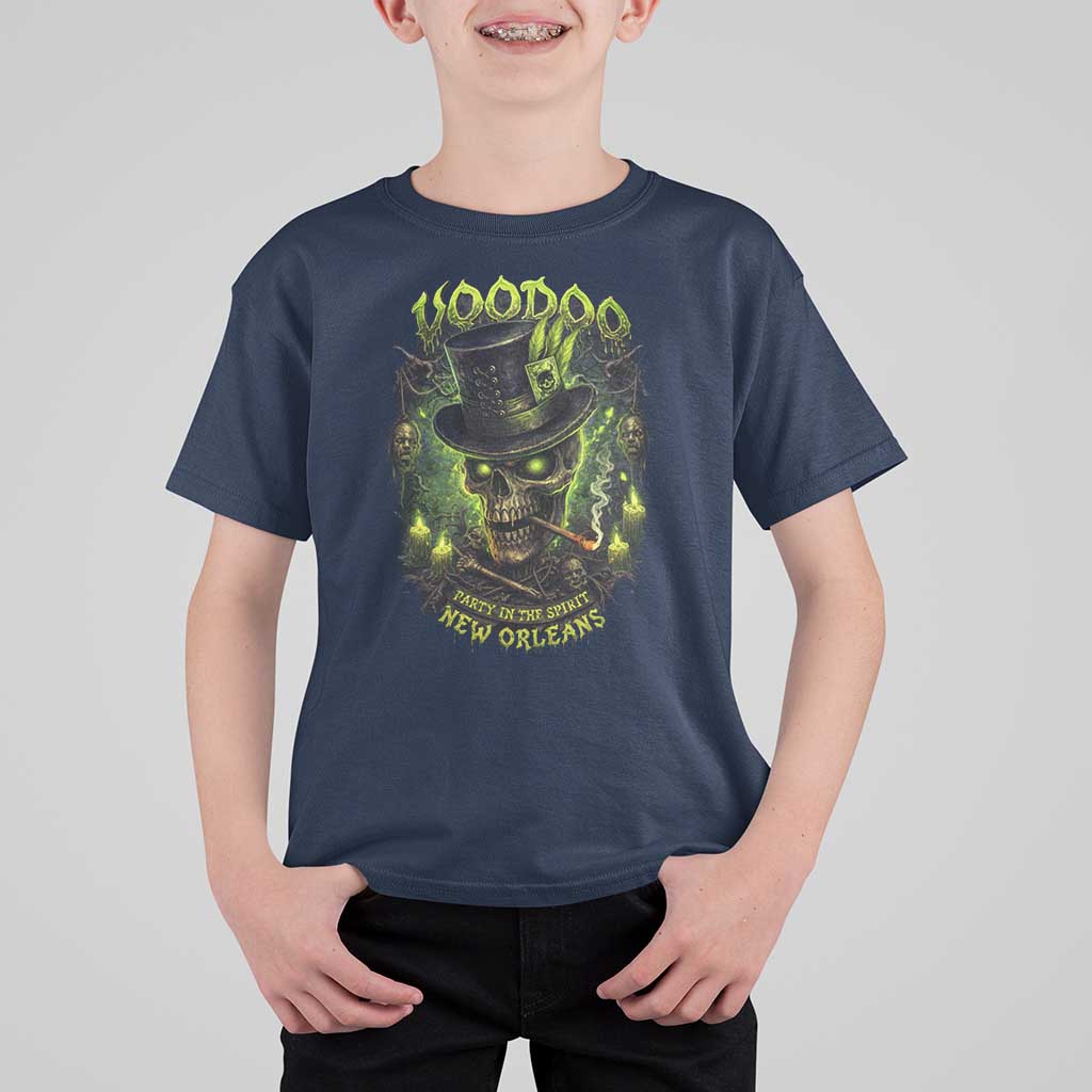 Louisiana Voodoo Skull T Shirt For Kid Party In The Spirit New Orleans Creepy Occult Lover