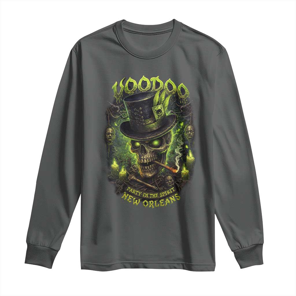 Louisiana Voodoo Skull Long Sleeve Shirt Party In The Spirit New Orleans Creepy Occult Lover