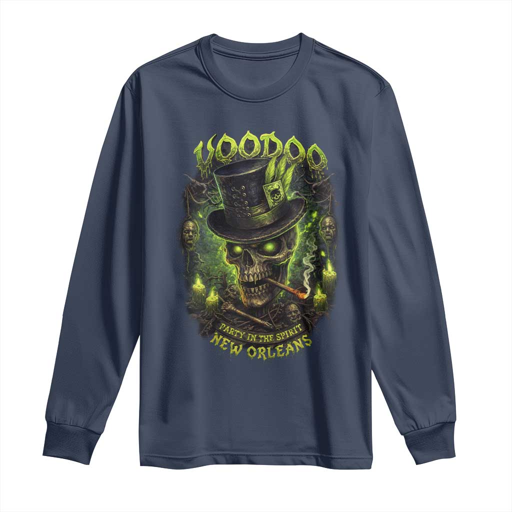 Louisiana Voodoo Skull Long Sleeve Shirt Party In The Spirit New Orleans Creepy Occult Lover