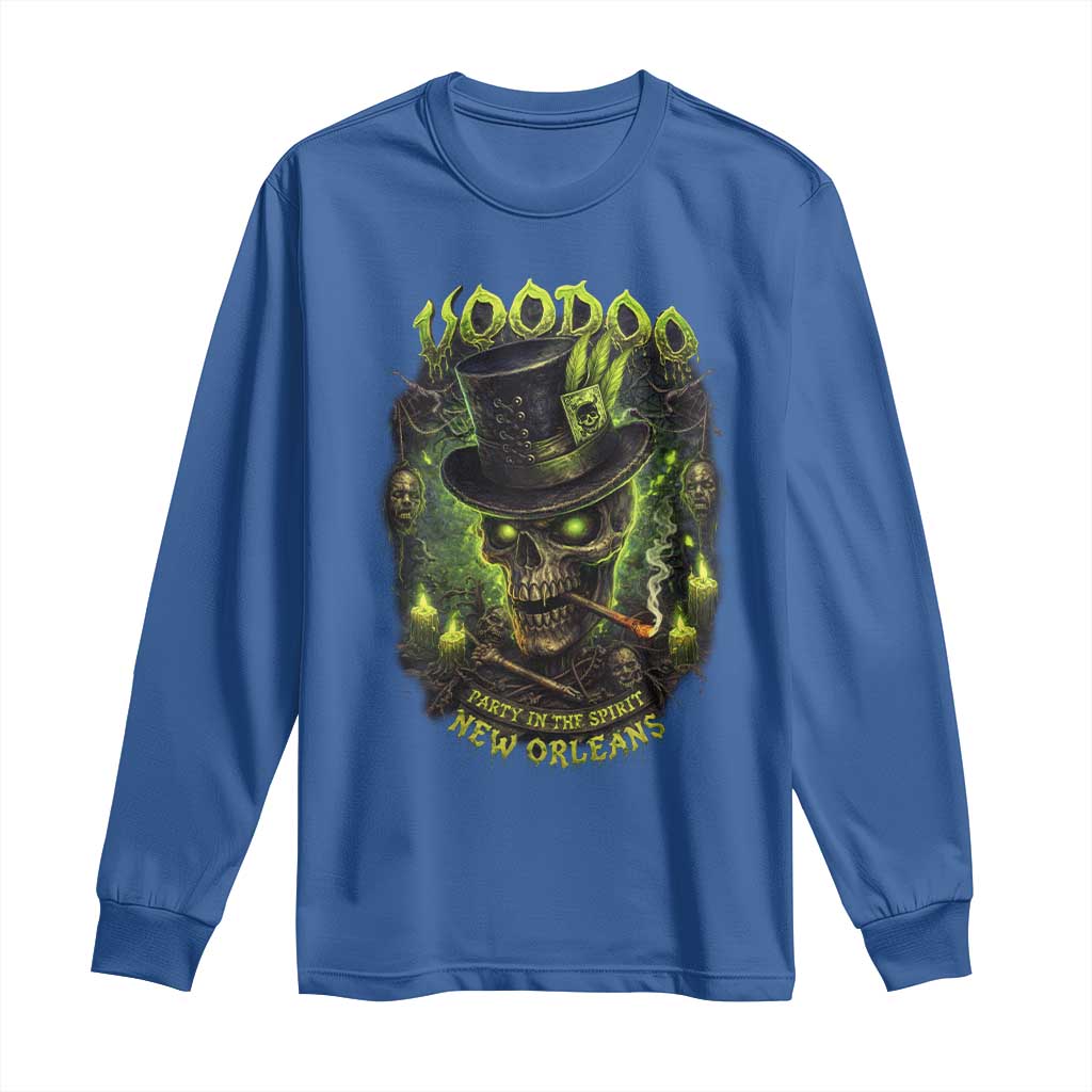 Louisiana Voodoo Skull Long Sleeve Shirt Party In The Spirit New Orleans Creepy Occult Lover