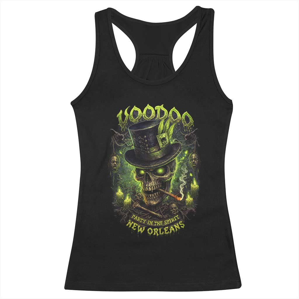 Louisiana Voodoo Skull Racerback Tank Top Party In The Spirit New Orleans Creepy Occult Lover