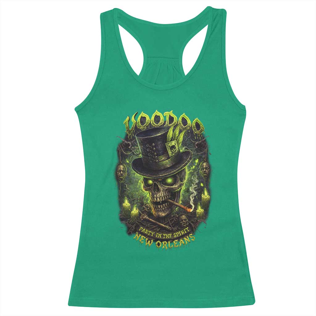 Louisiana Voodoo Skull Racerback Tank Top Party In The Spirit New Orleans Creepy Occult Lover