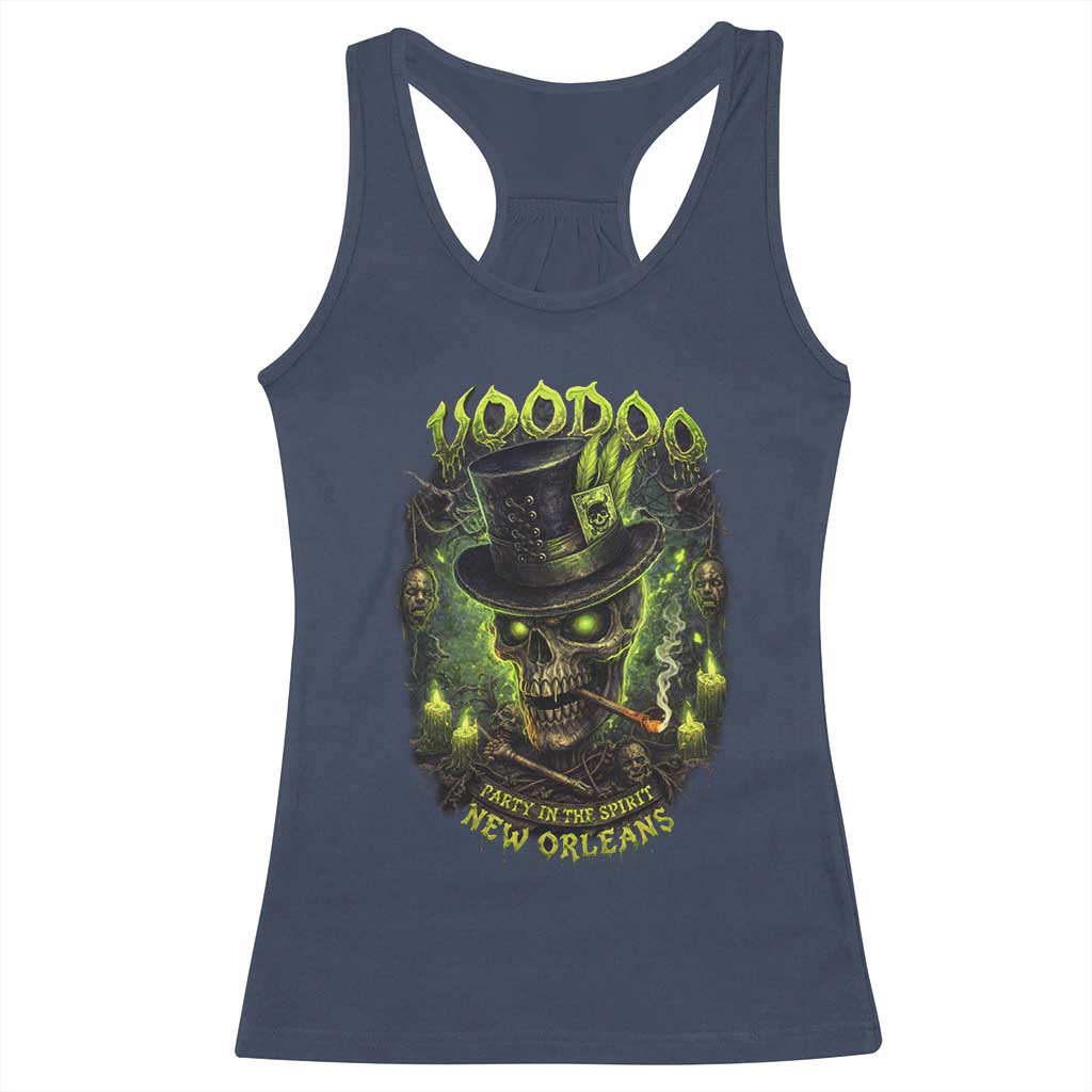 Louisiana Voodoo Skull Racerback Tank Top Party In The Spirit New Orleans Creepy Occult Lover